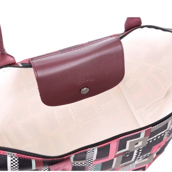 Longchamp Le Pilage Artwalk Large Shoulder Tote Bag- Opera - Picture 3 of 13